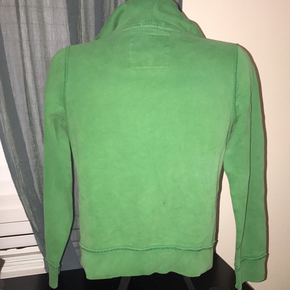 Abercrombie kids green pocketed thermal hooded sweatshirt Sz XL - Picture 10 of 15